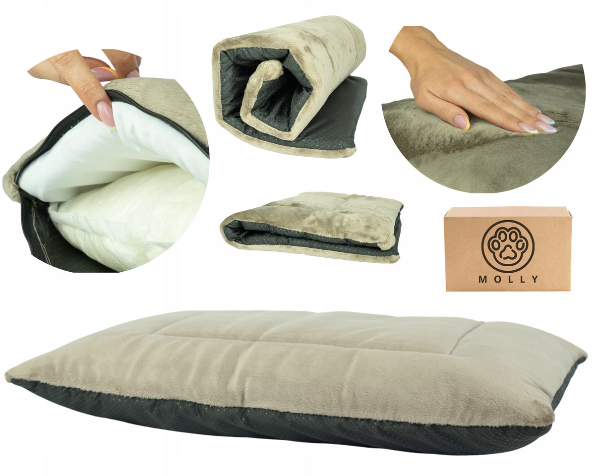Dog bed PLUSH sleeping bed VELOUR large PREMIUM 100x70cm r.XXL