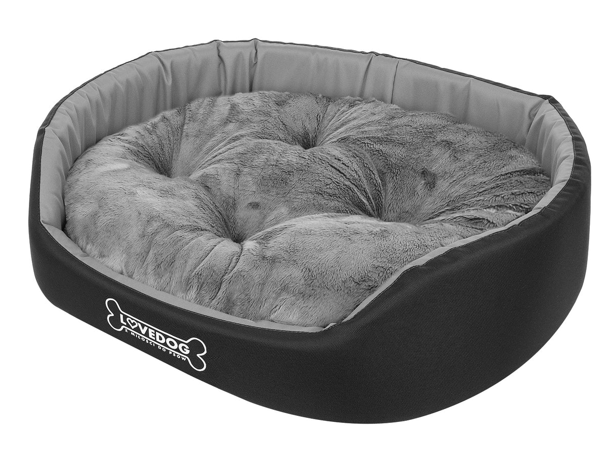 Dog bed playpen bedding L black / grey Brand Lovedog