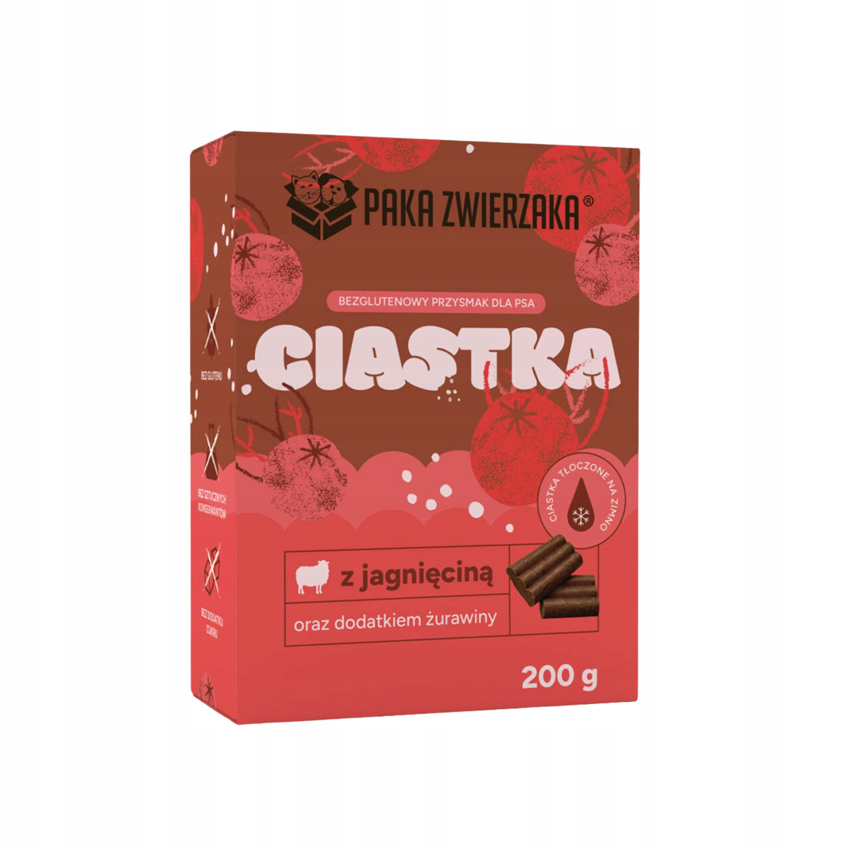 Dog biscuits PAKA ZWIERZAKA Lamb with cranberries 200g Packaging status original