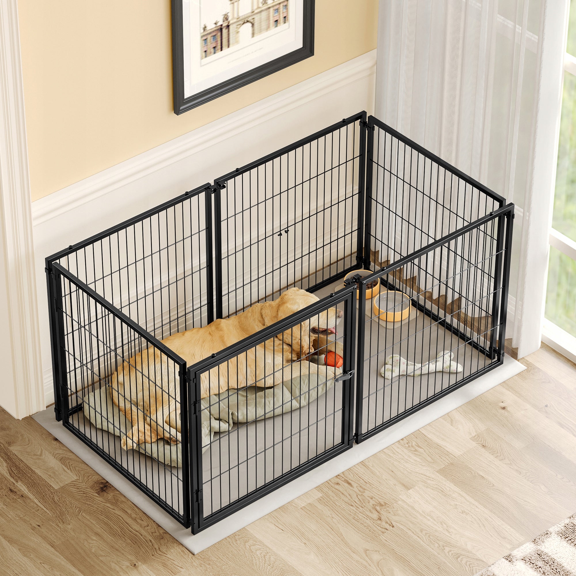 Dog box 160x80x80 cm, flexible dog cage with safety lid including PVC cover Manufacturer code W3465P466523