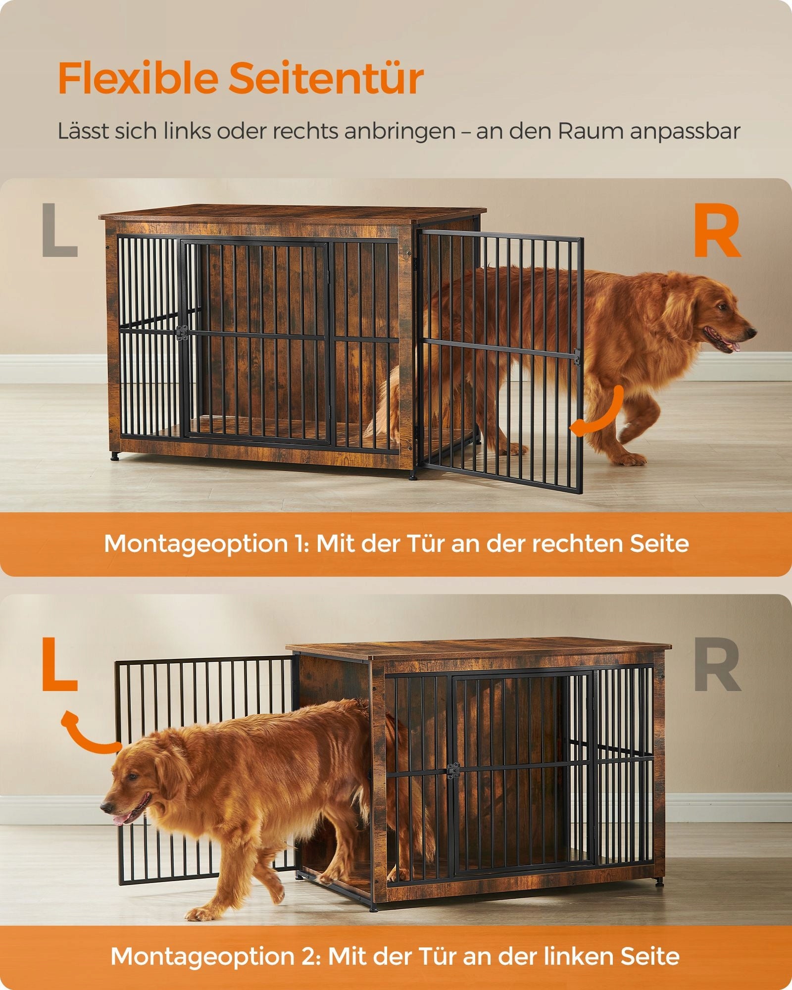 Dog cage 110x76x82 cm brown Brand no brand