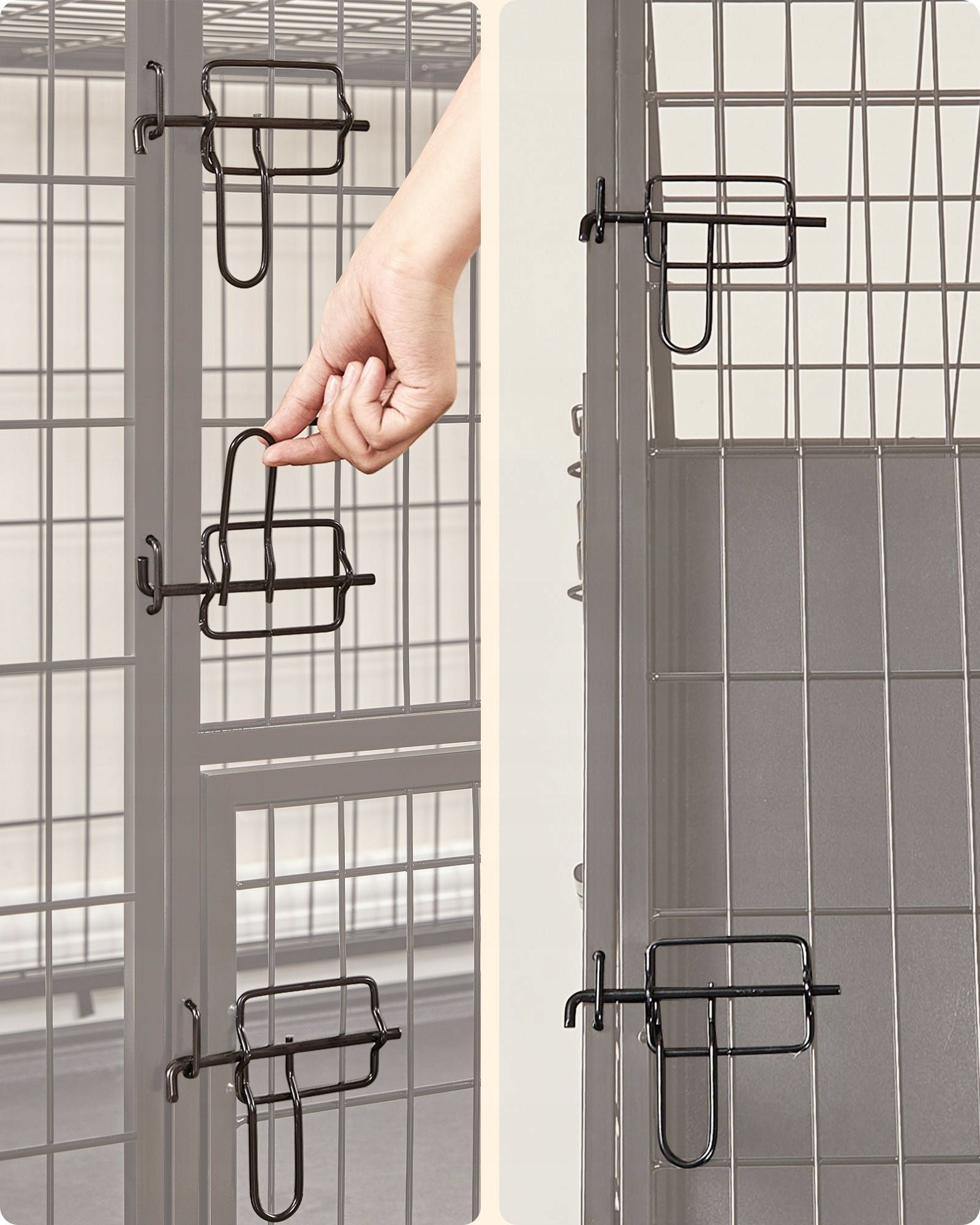 Dog cage 122x74,5x80,5 cm black Length 74.5 cm
