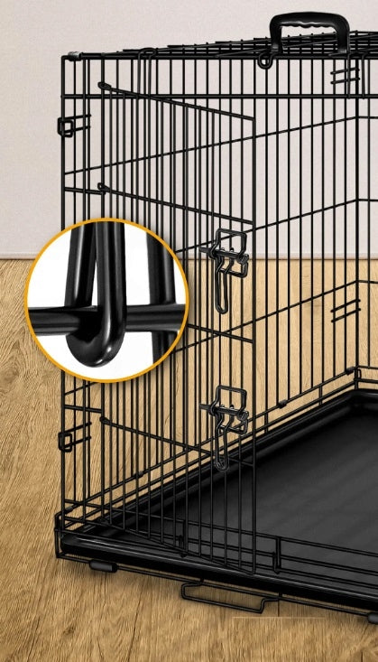 Dog cage TRESKO 77x48x54 cm folding with 2 doors Transport cage Manufacturer code hdkf-002