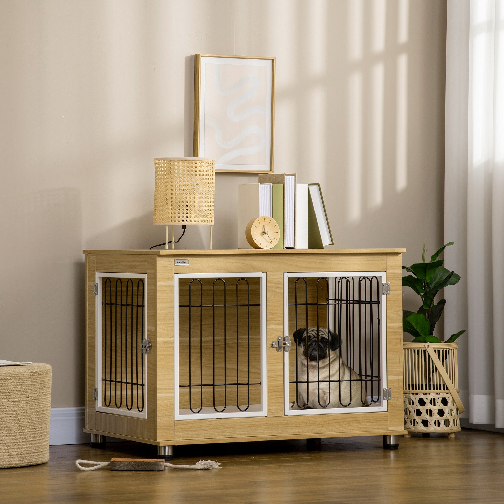 Dog cage, dog kennel for medium dogs, dog kennel with oak pillow Manufacturer code D02-138V01AK