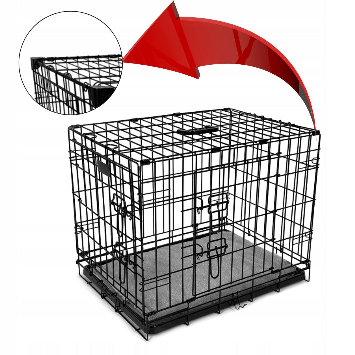 Dog cage metal transporter playpen 76x46 cm + CORNERS FREEBIE Brand Lalazoo