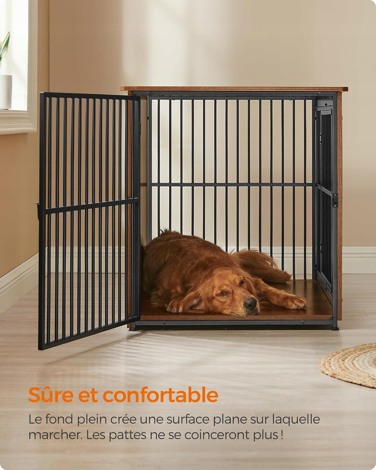 Dog cage side table up to 37 kg with 2 doors 110 x 76 x 82 vintage Trade name PFC024X01