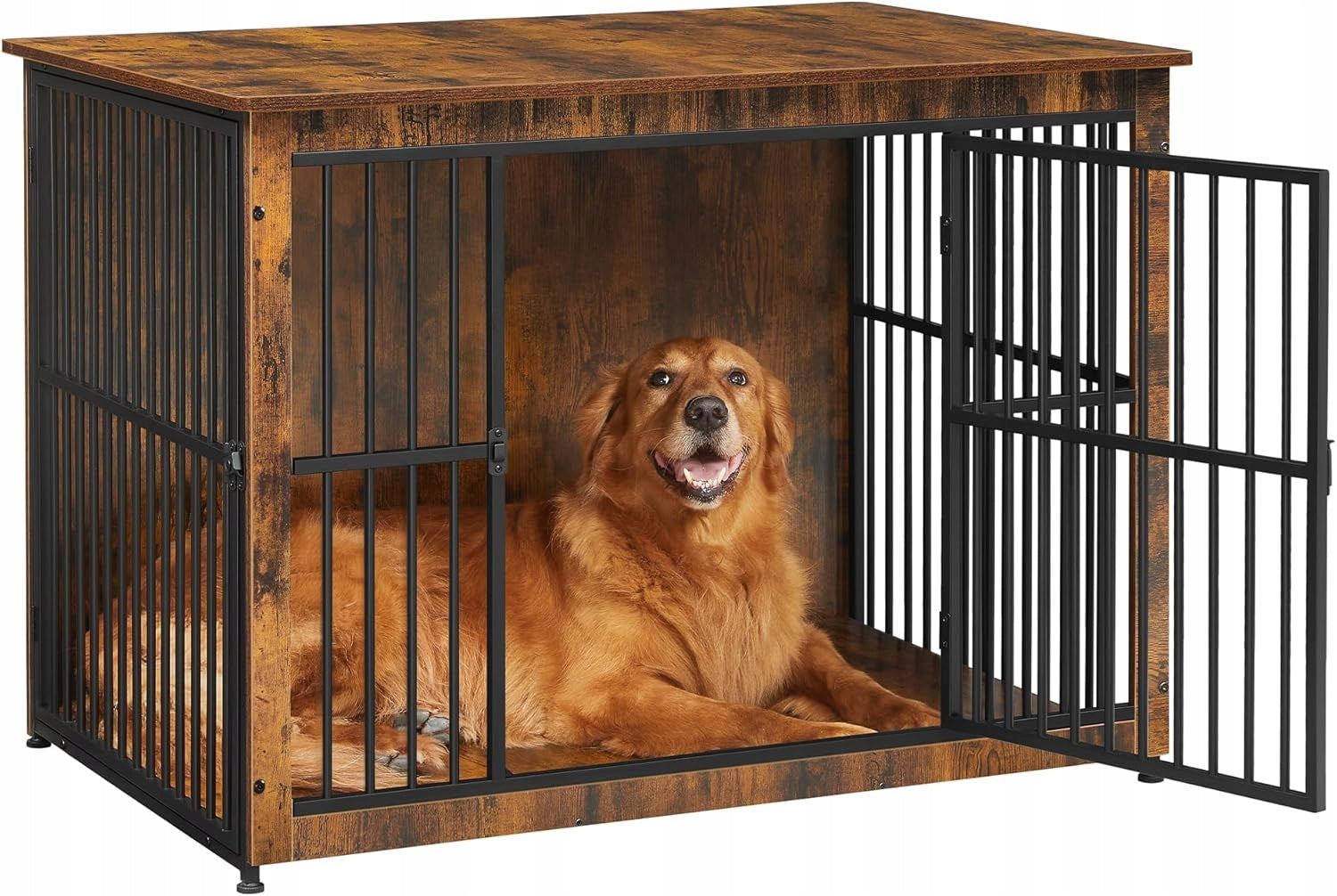 Dog cage side table up to 37 kg with 2 doors 110 x 76 x 82 vintage