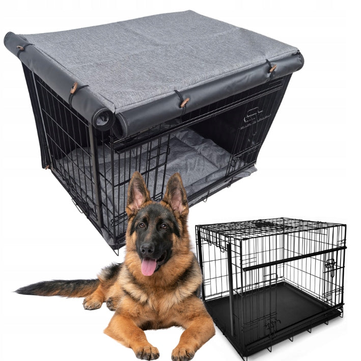 Dog cage with cover and bed set 3el SLIDE 107 x 71x 79cm