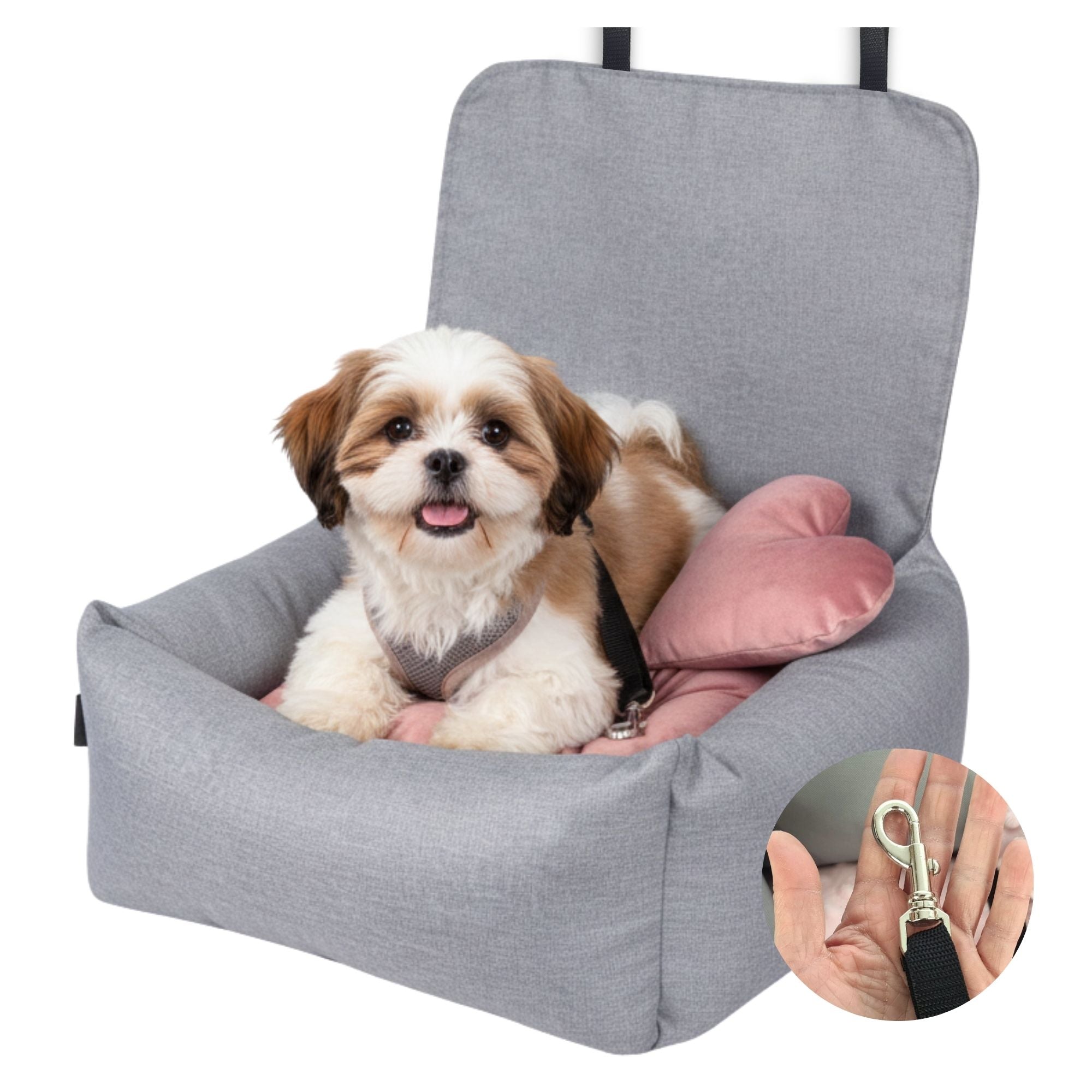 Dog car seat with backrest cover KryKas EXCLUSIVE PLUS for car
