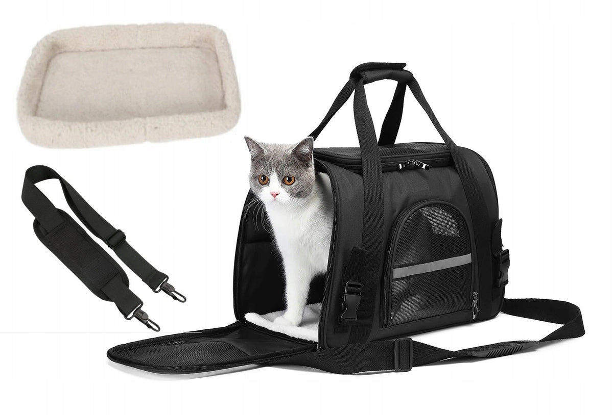 Dog cat carrier bag with adjustable shoulder strap (I108)
