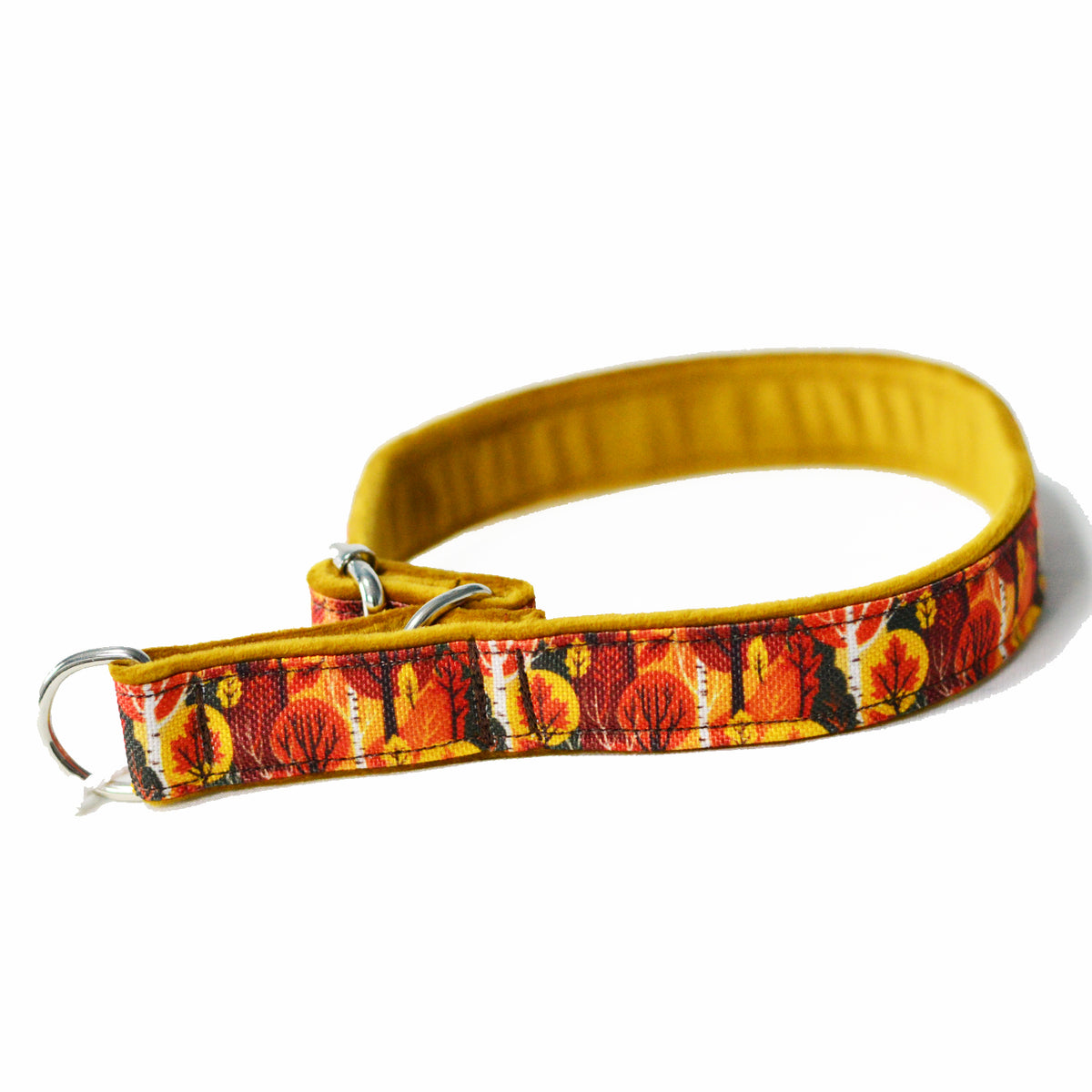 Dog collar AUTUMN FOREST 2cm adjustable max 37cm SEMI-CLAMP