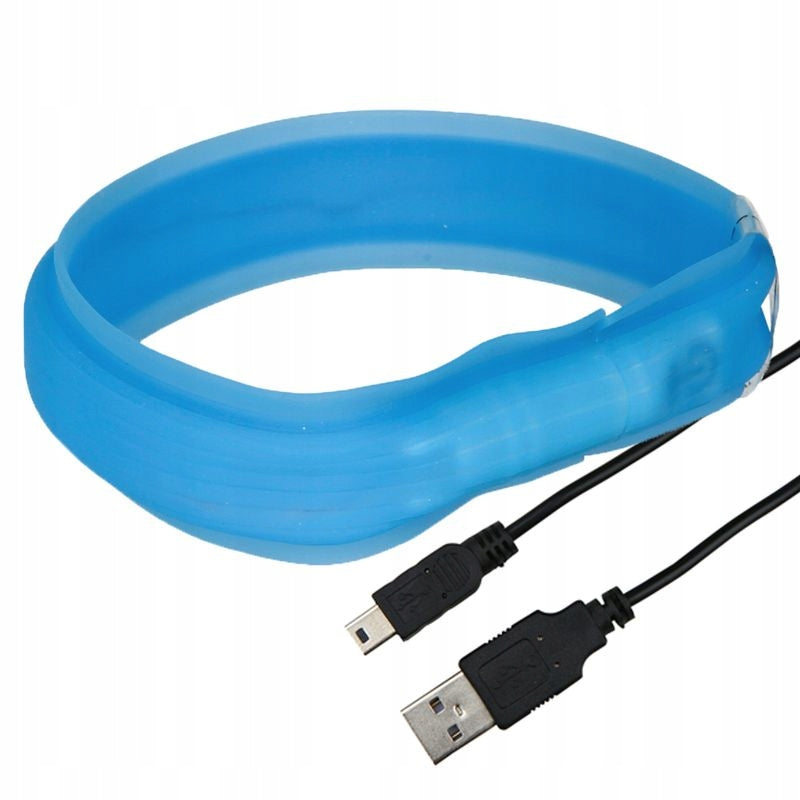 Dog collar LED Trixie USB blue size M-L 50 cm Manufacturer code 12671