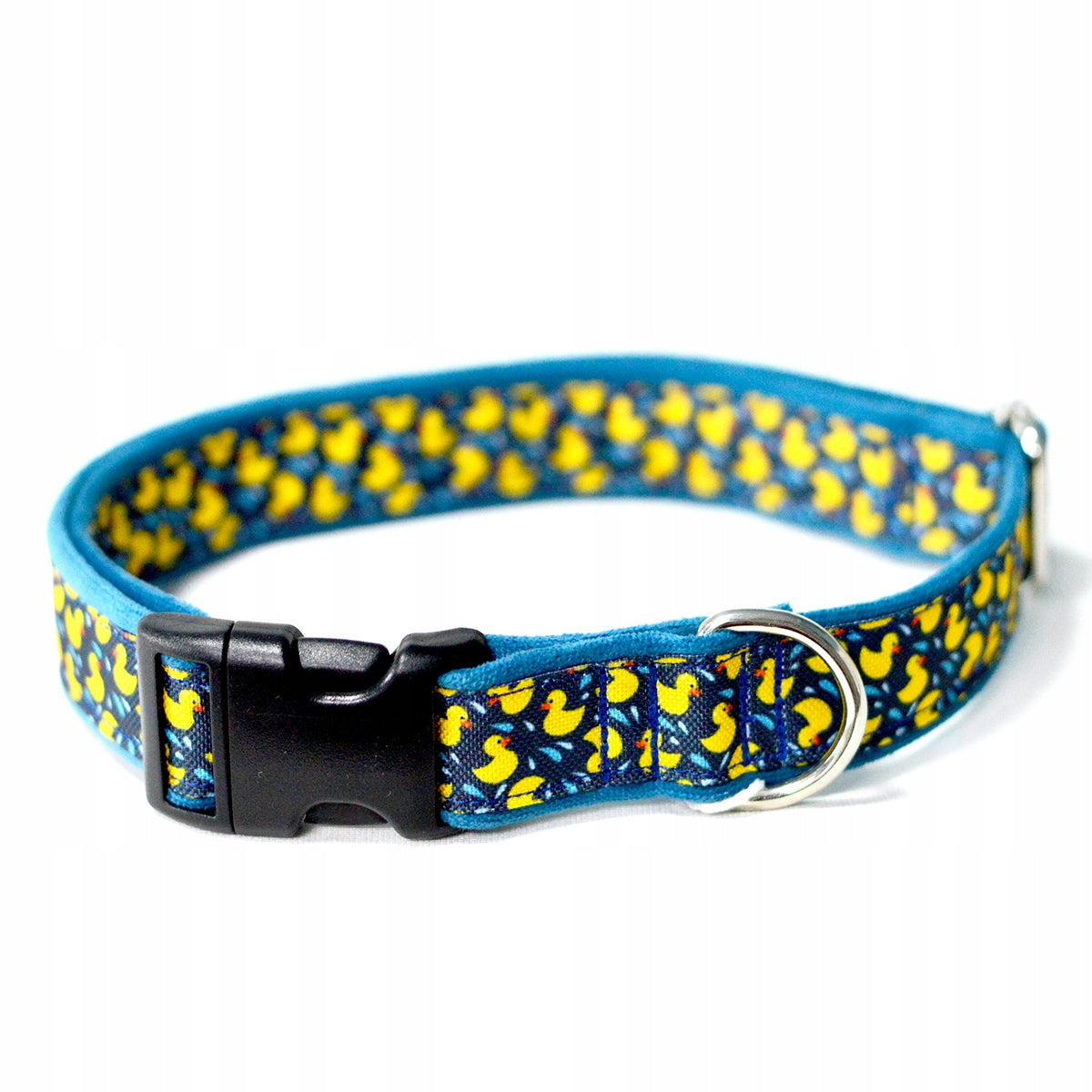 Dog collar RUBBER DUCKS 3cm adjustable 44-75cm BUCKLE