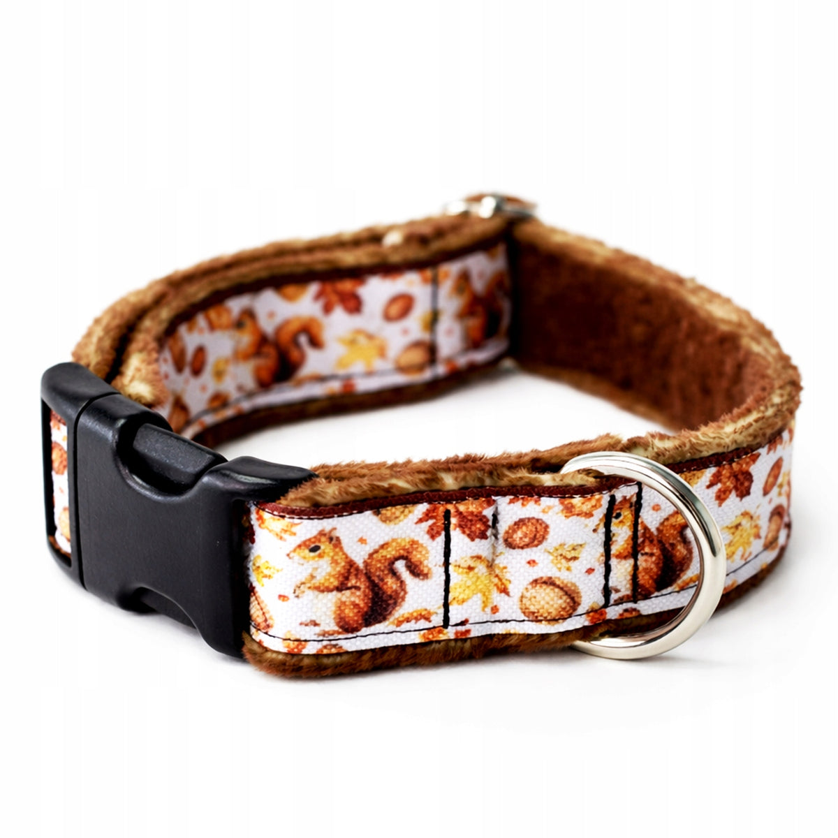 Dog collar SQUIRRELS 2,5cm adjustable 27-41cm BUCKLE