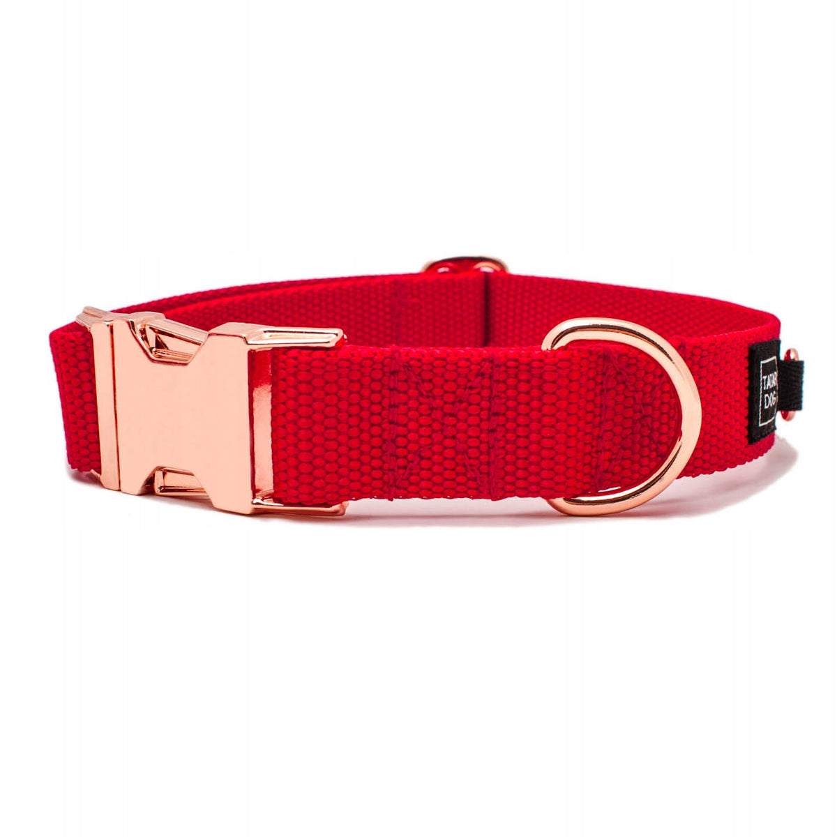 Dog collar STRONG adjustable tape RED XS/S