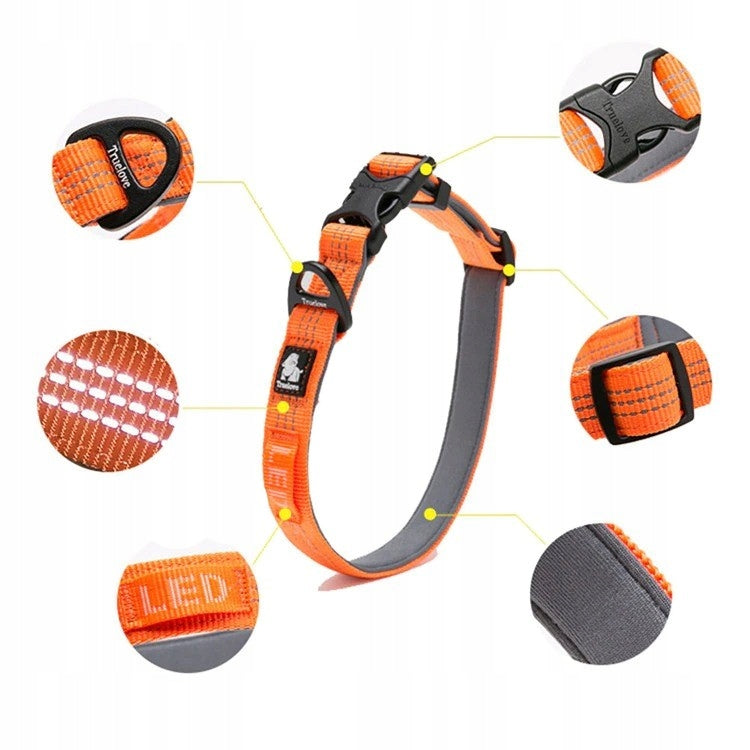 Dog collar Truelove Lumen reflective black S Manufacturer code TLOL