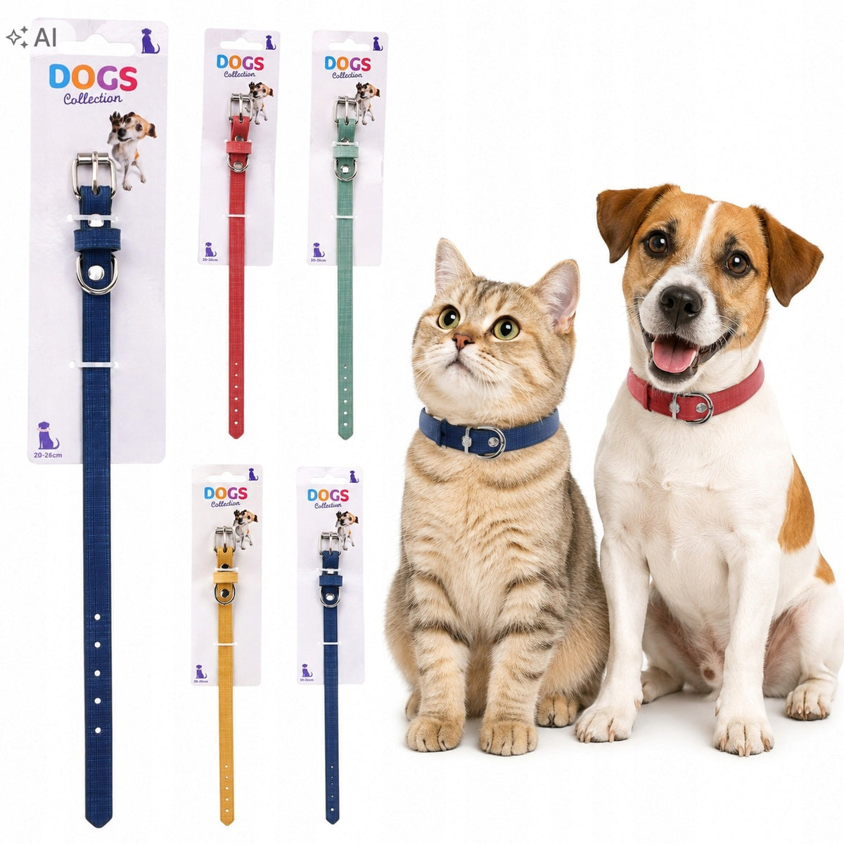 Dog collar XS mix colors random color