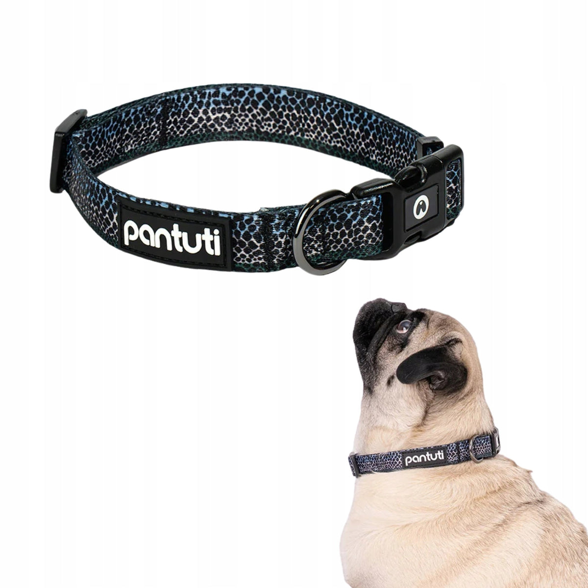 Dog collar adjustable snake pattern MAMBA XS