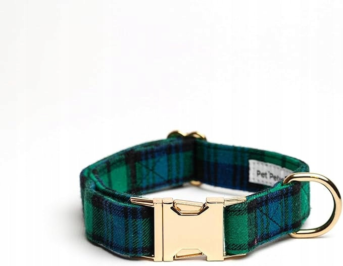 Dog collar and leash set, 3 checkered elements r. L Manufacturer code zestaw obroży