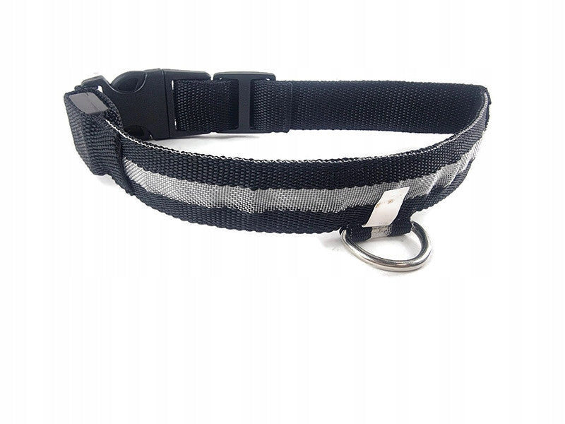 Dog collar black collars black LED glowing dogs size S - 2,5 cm
