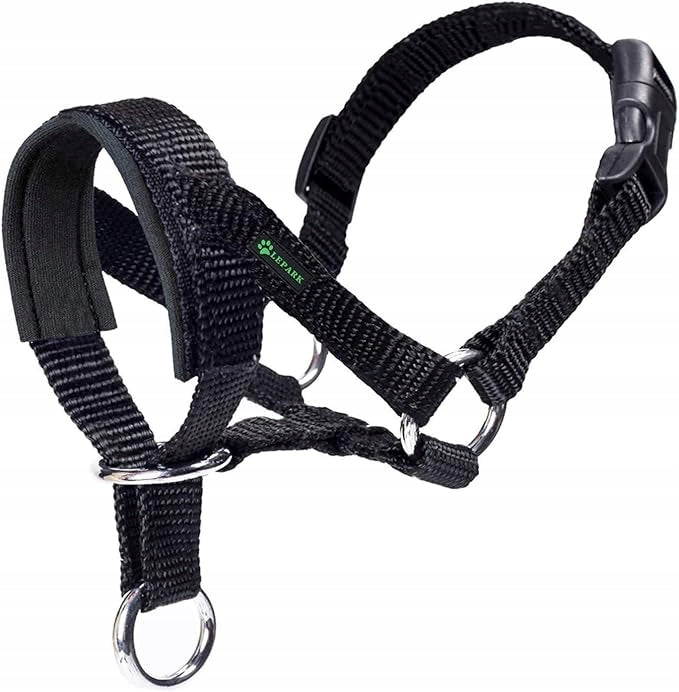 Dog collar for reduced pulling, facilitating control(M-BLACK