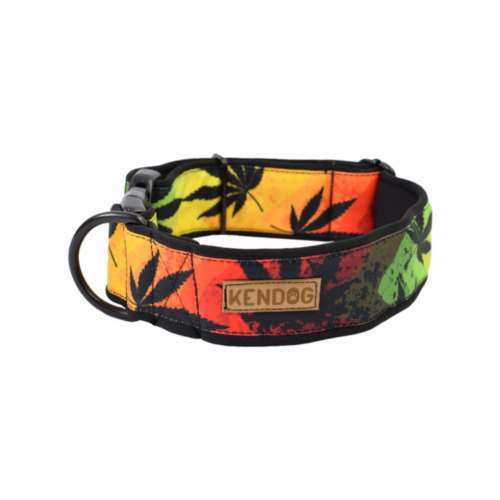 Dog collar handmade “Reggae” 4 cm M