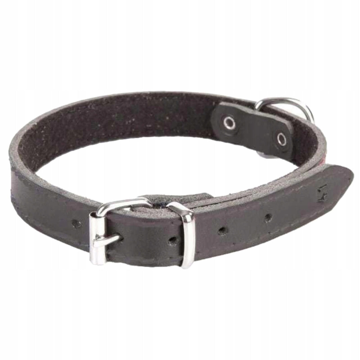 Dog collar leather black Dingo r. XL 44-55cm width 3cm