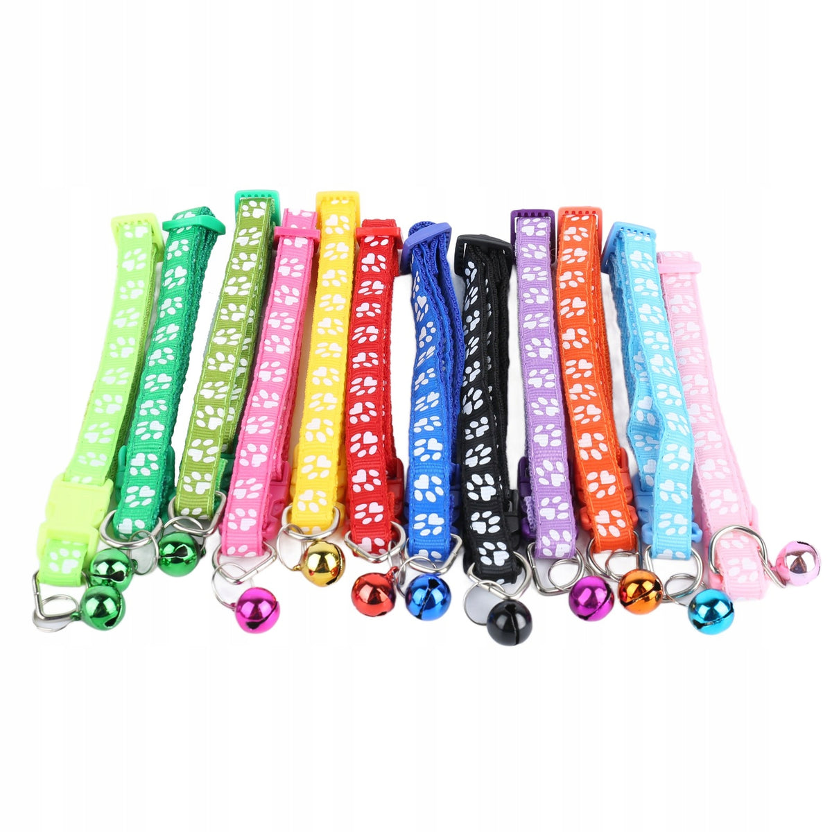 Dog collar set, safety buckle, reflective, adjustable nadru