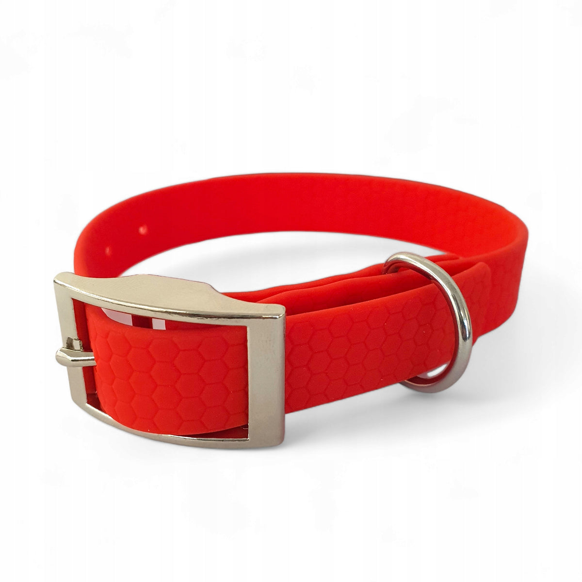 Dog collar waterproof 25 - 33 cm HEXA Honeycomb PVC width 16 mm rd