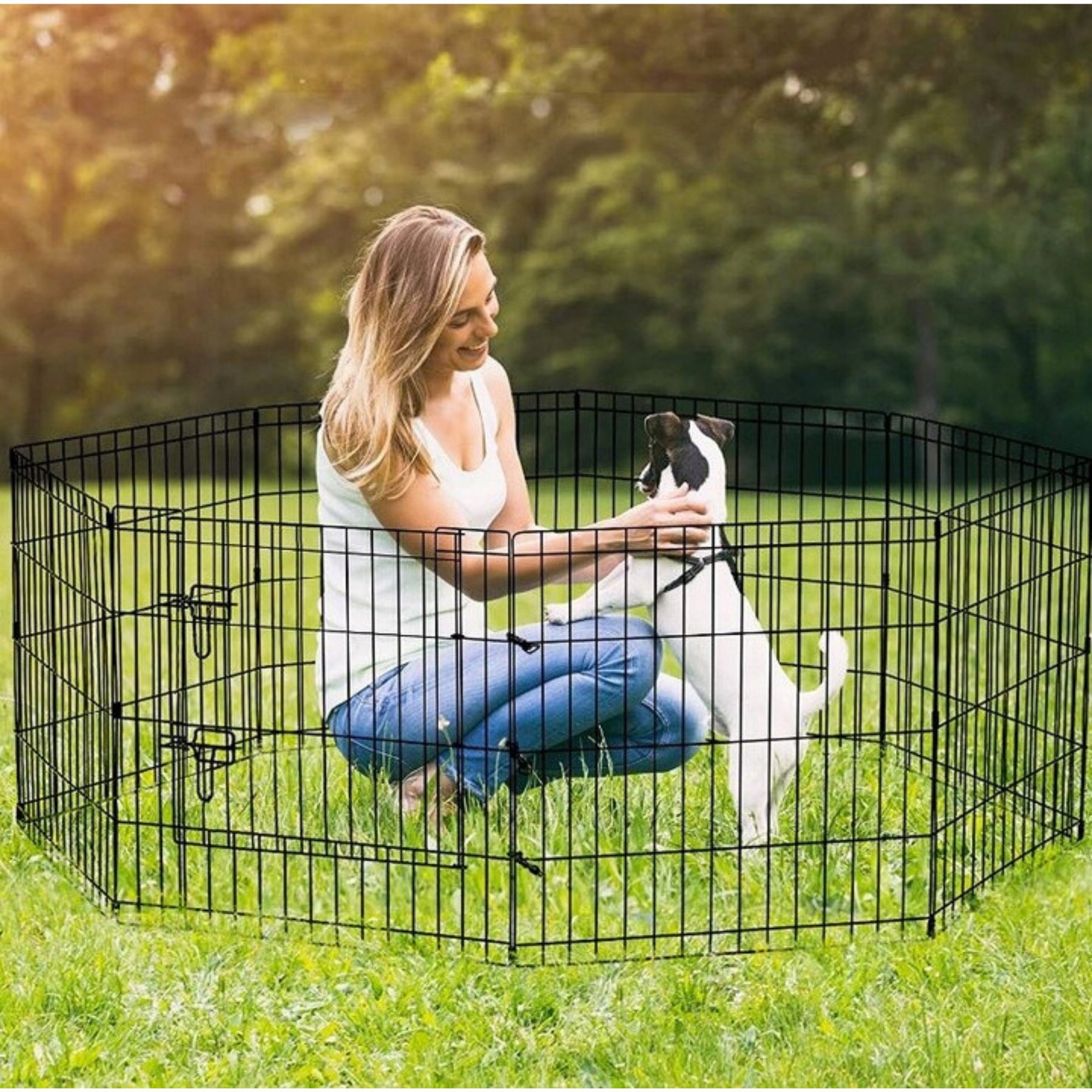 Dog enclosure XL Puppies enclosure Oh!Dog Modular Playpen Breeding* Cage Trade name Wybieg dla Psa XL Wysoka Zagroda dla Szczeniąt 2B Kojec Modułowy Hodowlany Klatka