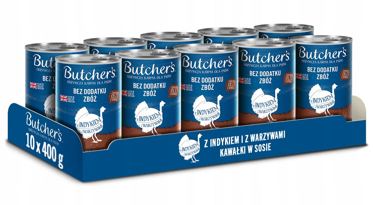 Dog food Butcher's 10 x 400 g turkey