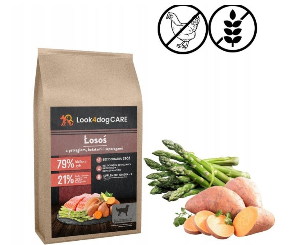 Dog food Look4dog CARE salmon and trout without added grains and poultry 6 kg Manufacturer code GFI0006KZPSXZZZ