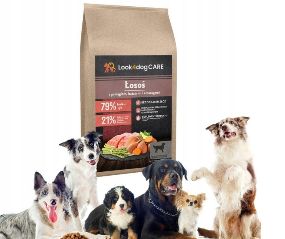 Dog food Look4dog CARE salmon and trout without added grains and poultry 6 kg