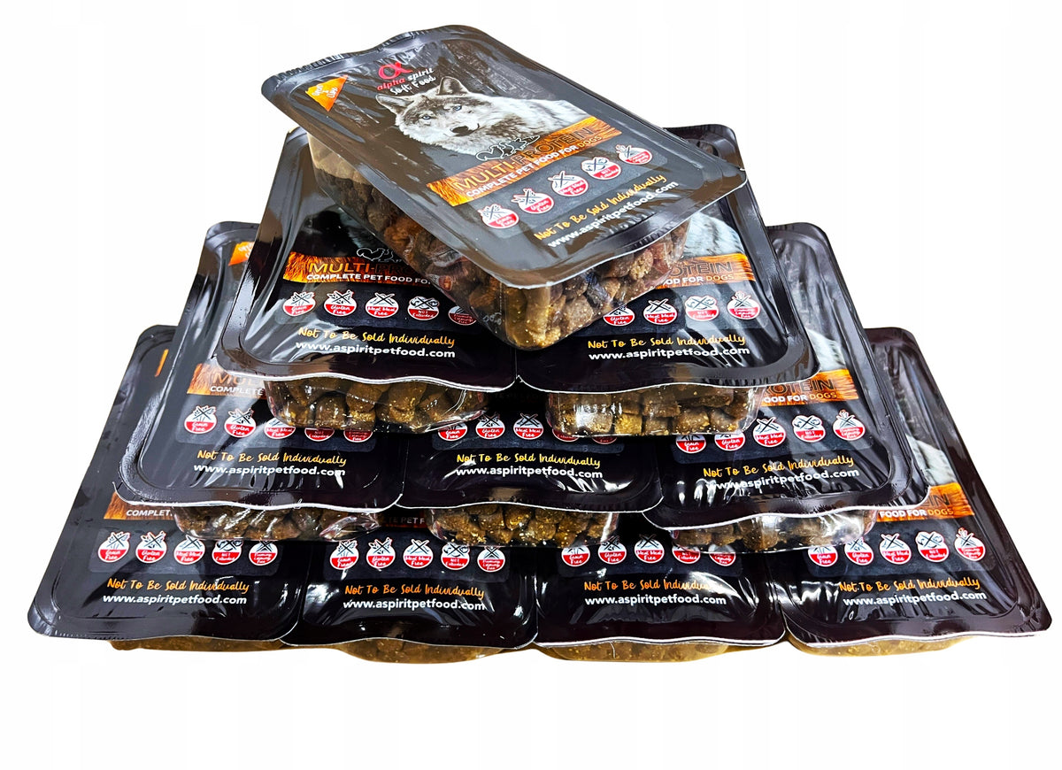 Dog food Semi-soft Alpha Spirit Multiprotein Tray 10x200g Alpha