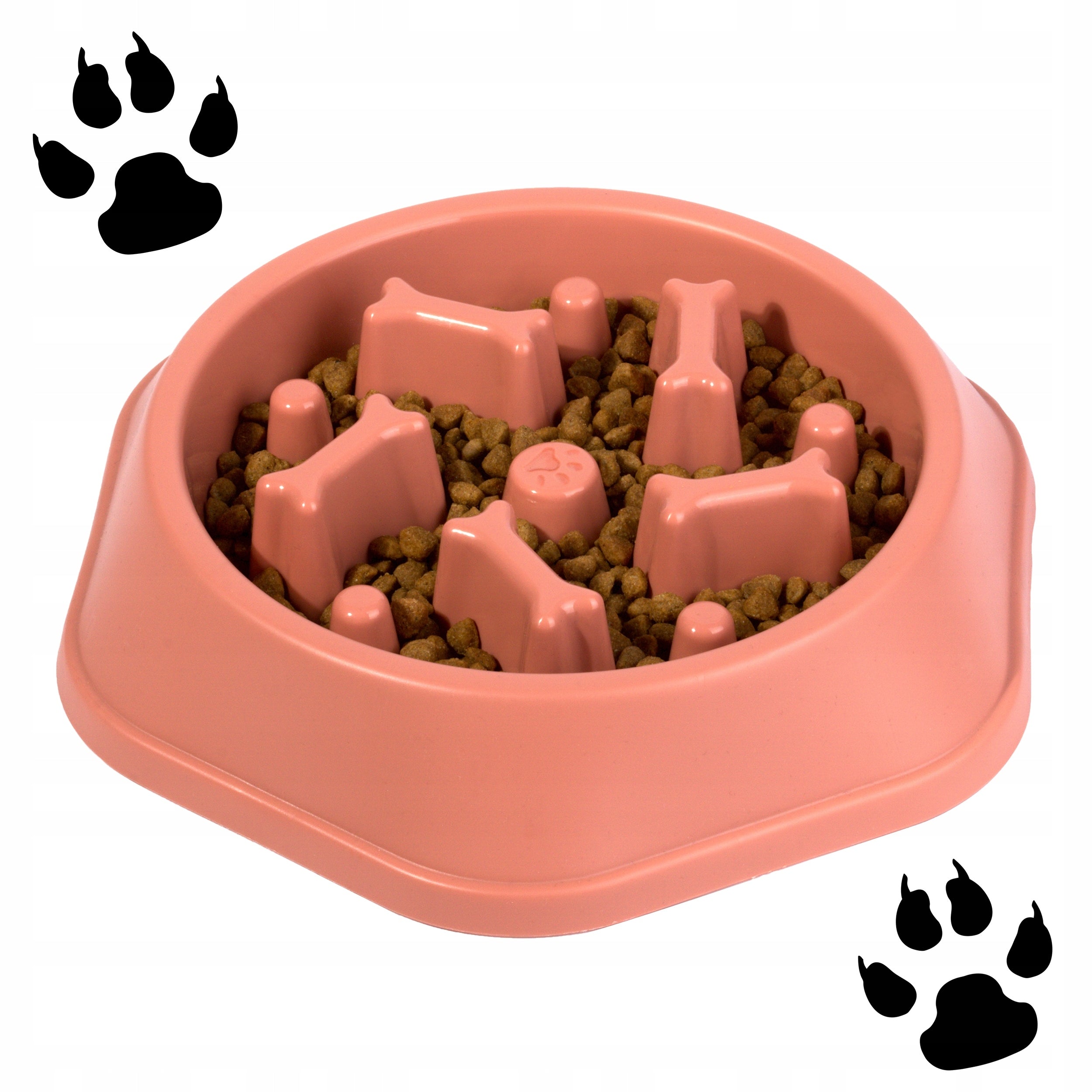 Dog food bowl slowing down food 0,5 l Material made from a synthetic material