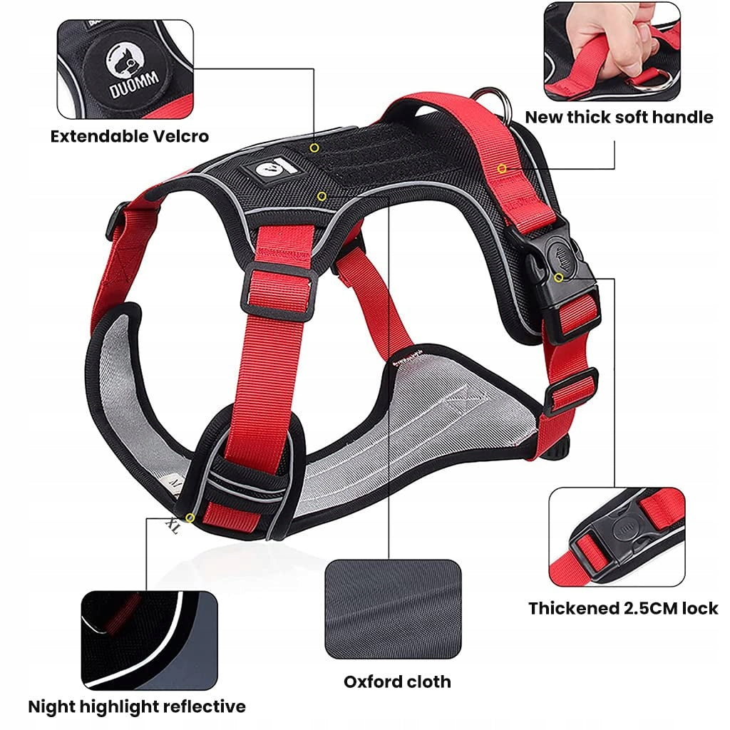 Dog harness+1.5M Dog Leash ,No Pull,Adjustable Reflective Oxford,SIZE:L Packaging status original