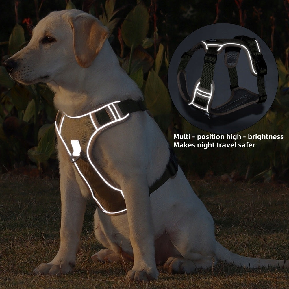 Dog harness+1.5M Dog Leash ,No Pull,Adjustable Reflective Oxford,SIZE:S Manufacturer code KK-05