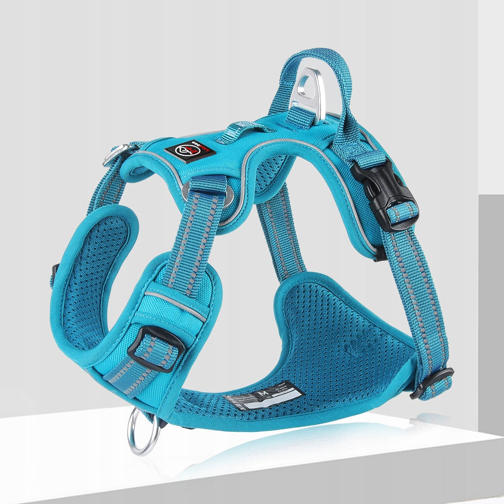 Dog harness MONTANA guard STRONG solid PREMIUM Lalazoo - turquoise M Brand Lalazoo