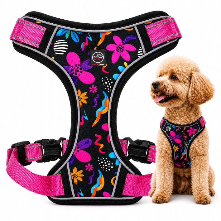Dog harness guard PRESSURE-FREE STRONG durable Night Garden L