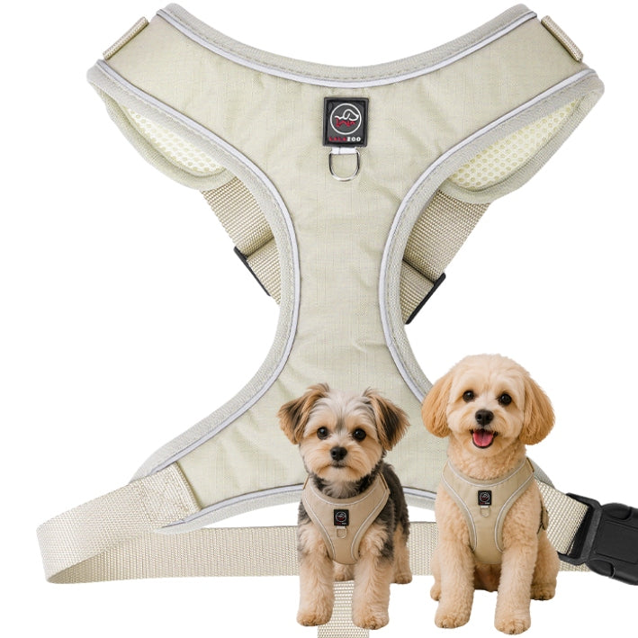 Dog harness guard PRESSURE-FREE for small dog PORTO beige M