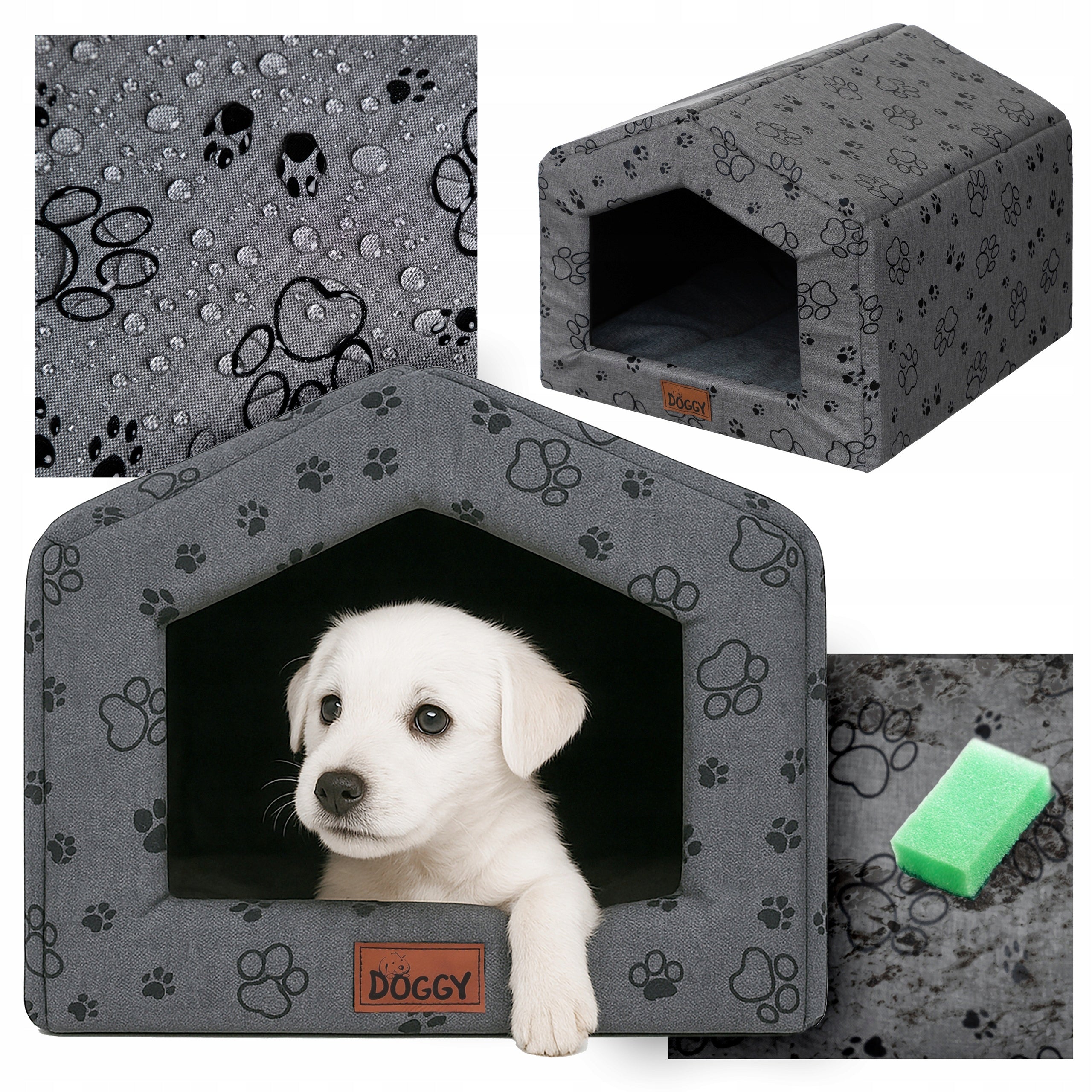 Dog kennel with pillow - Dog bed booth Cat house 46x50 cm Product width 46 cm