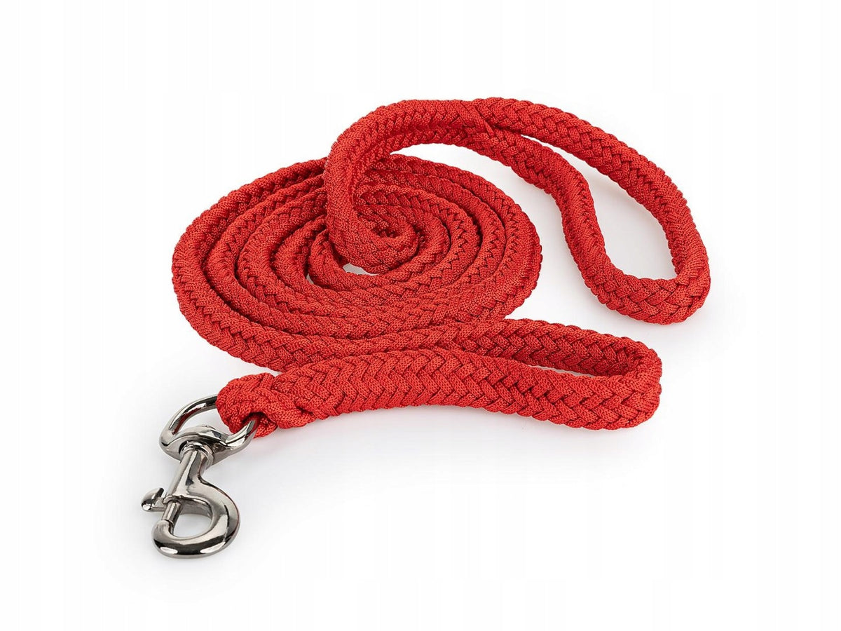 Dog leash HAPPET - BRAIDED ROPE with handle 220 cm RED Manufacturer code JL02