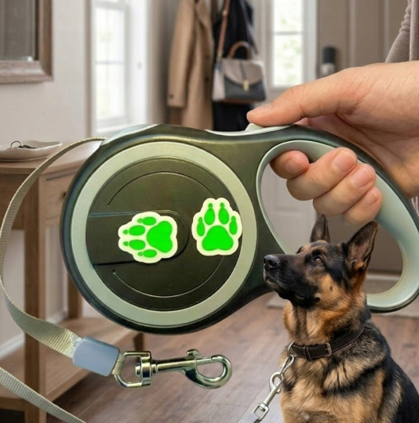 Dog leash automatic strong lock 5m 20kg ergonomic neon designs Maximum leash length 5 m