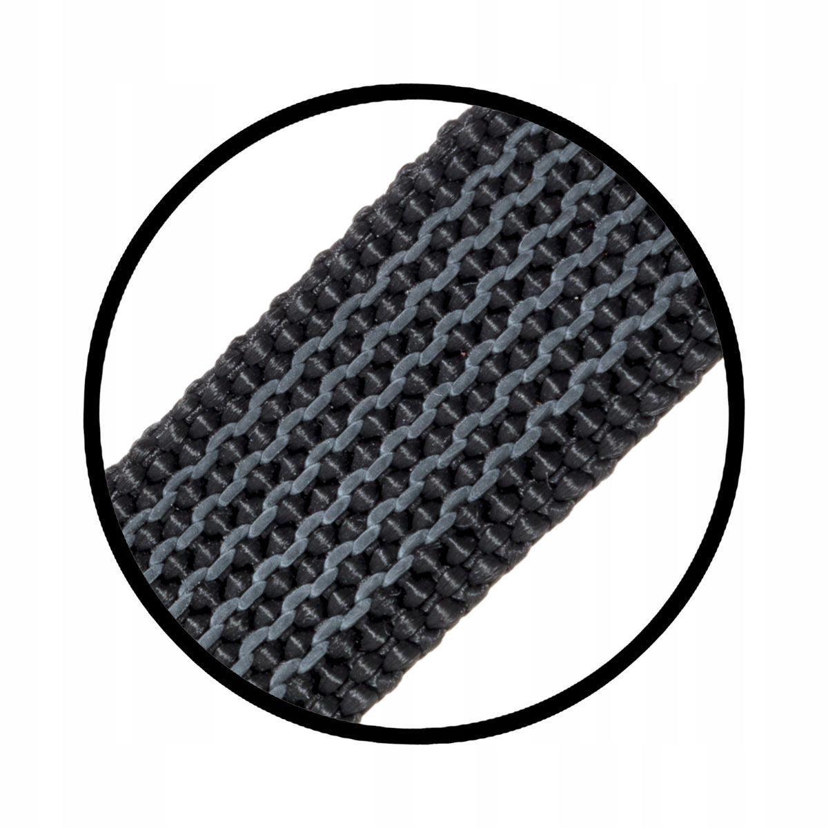 Dog leash rubberized training cord 3m black | RASCAL Manufacturer code Czarna smycz treningowa gumowana 3m