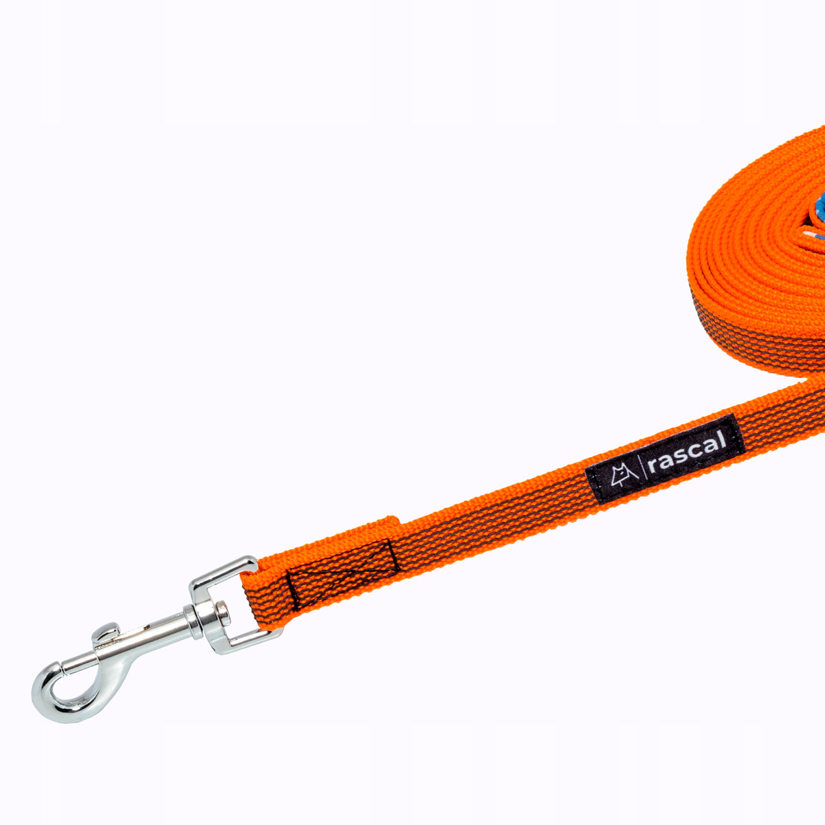 Dog leash rubberized training cord 5m orange | RASCAL Brand Rascal