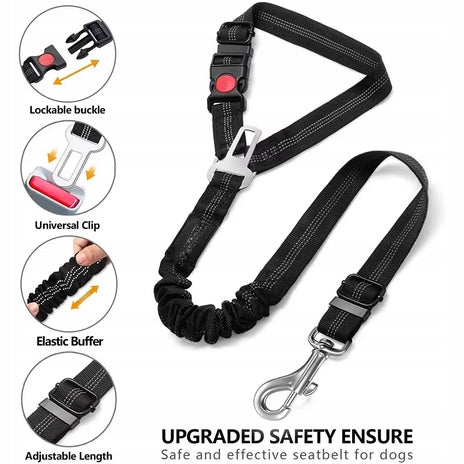 Dog leash seat belt for car orange color 1 pc Brand no brand