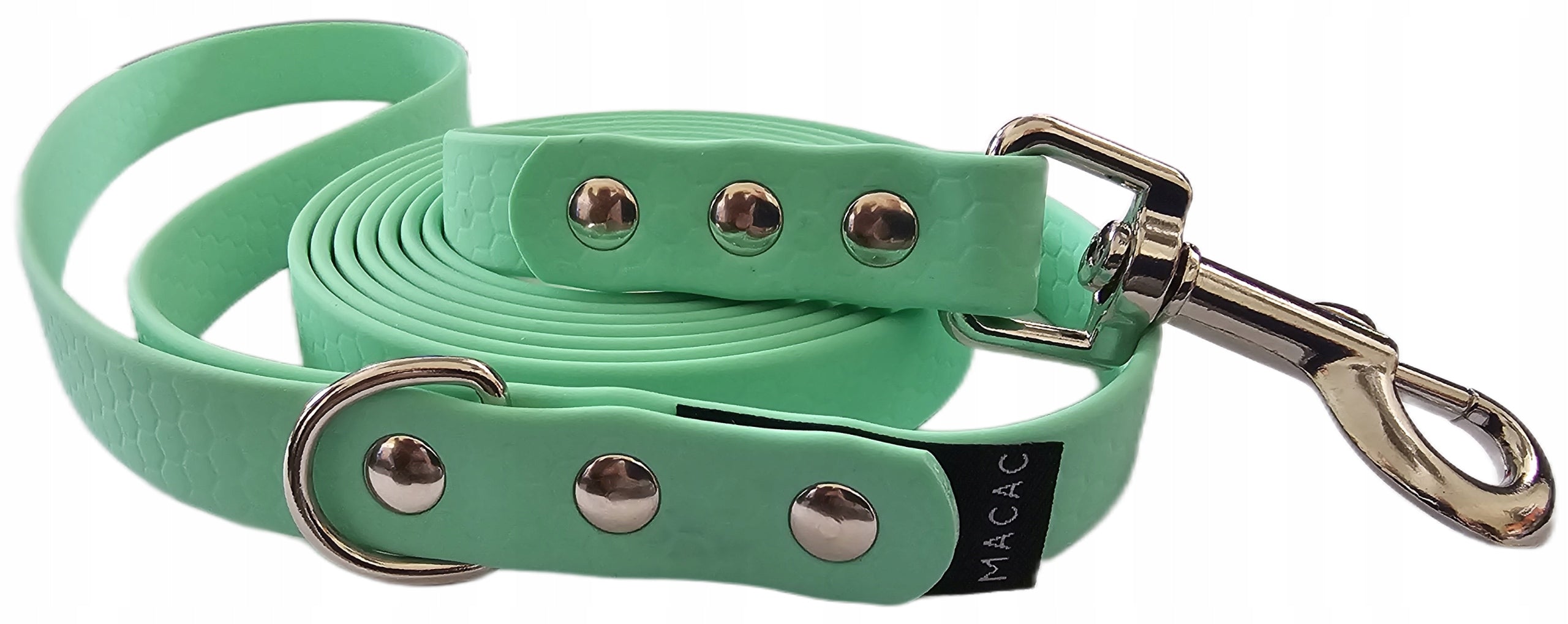 Dog leash training waterproof biothane hexa Caribbean green 5m Trade name Macac