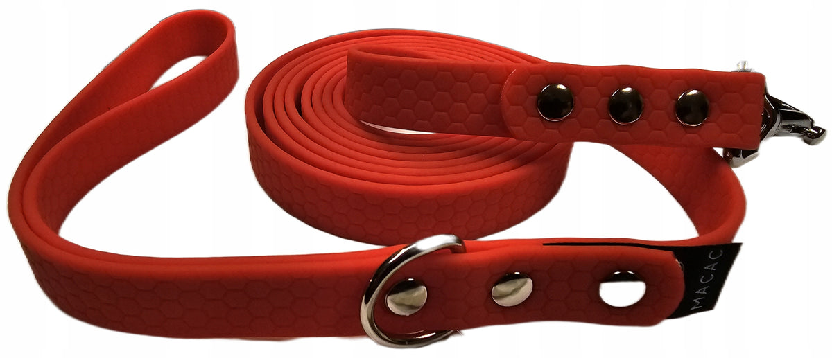 Dog leash training waterproof biothane hexa candy red 2m Packaging status original