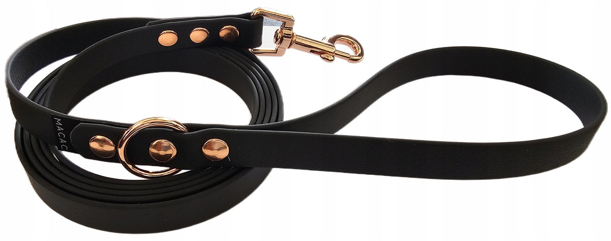Dog leash training waterproof black accessories rose gold 5m