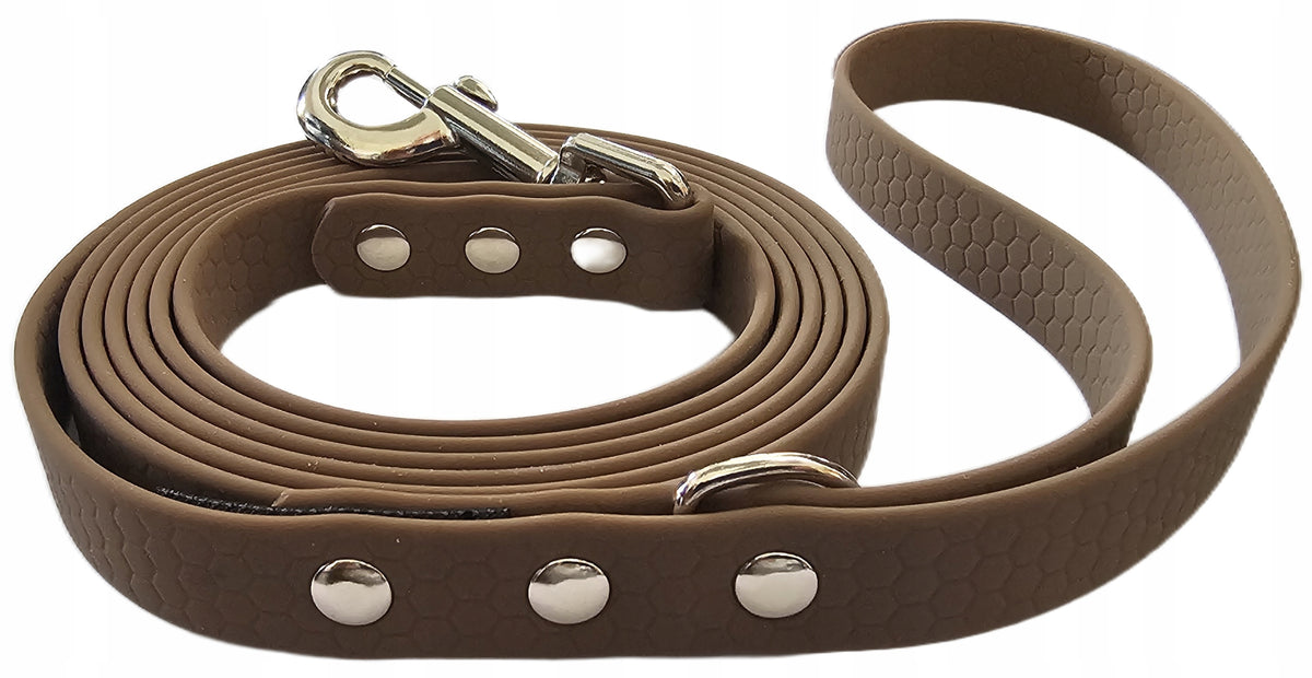 Dog leash training waterproof hexa dark brown 2m
